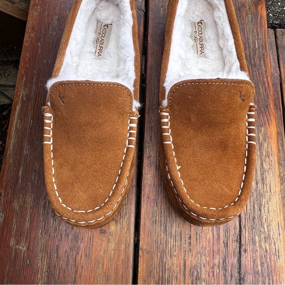 UGG KOOLABURRA LEZLY TAN SUEDE LOAFER SLIPPERS SIZE 6 - Picture 8 of 12